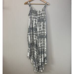 Jumpsuit Tie‎ Dye Ruffle Leg Romper Sleeveless Festival Cottage SM Fairy Pockets